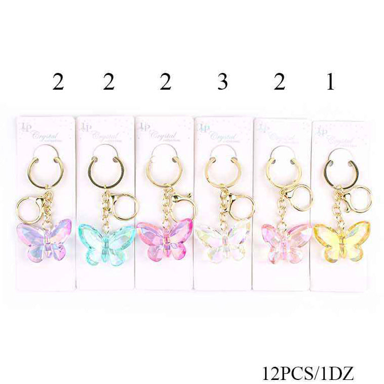 Pastel Butterfly Keychains