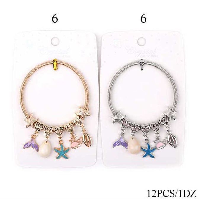 Charm Bracelet Starfish and Whale Tail