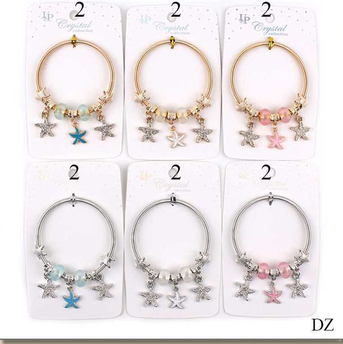 Starfish Charm Bracelet Gold and Silver