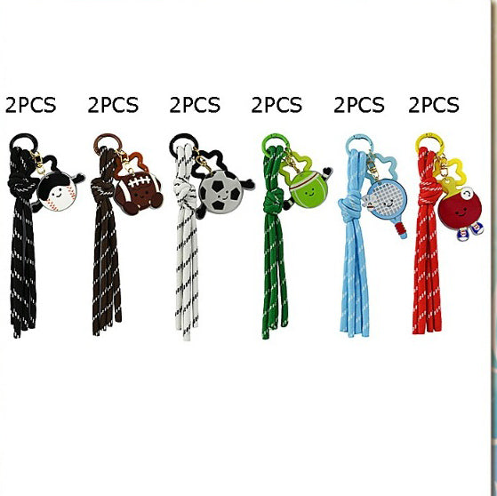 Sports with Tassel Bag Charm Keychain