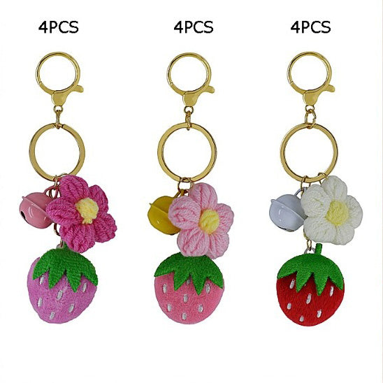 Bell and Strawberry Keychain