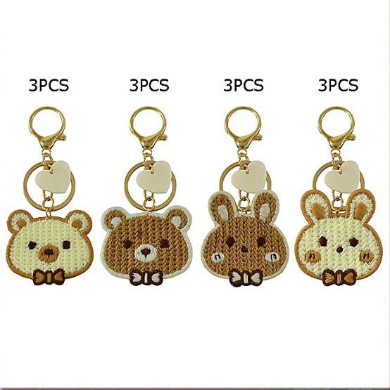 Bear and Bunny Keychain