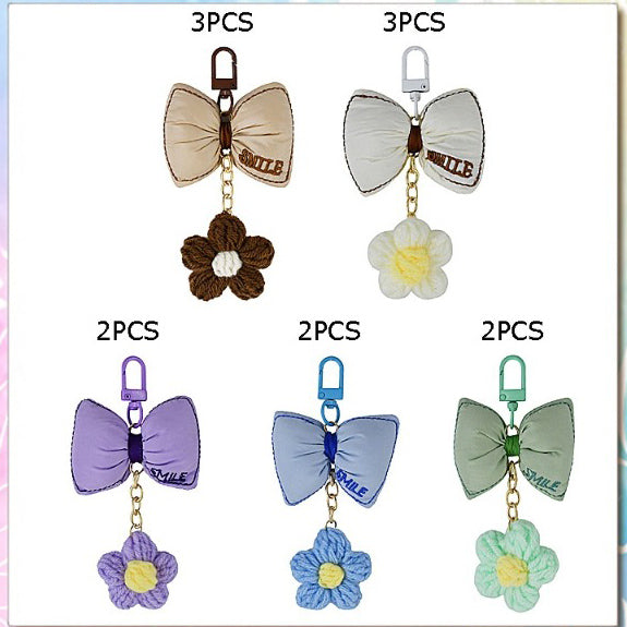 Key Chain - Smile Bows with Flowers
