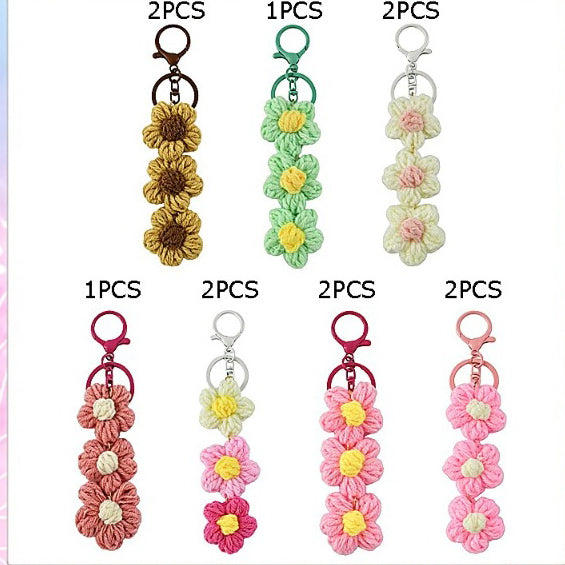 Crochet Flower Keychain