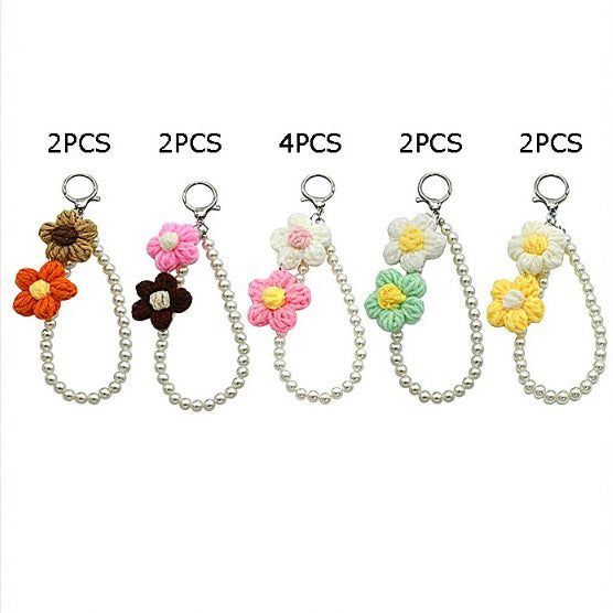Two Flower and Pearl Purse Clip