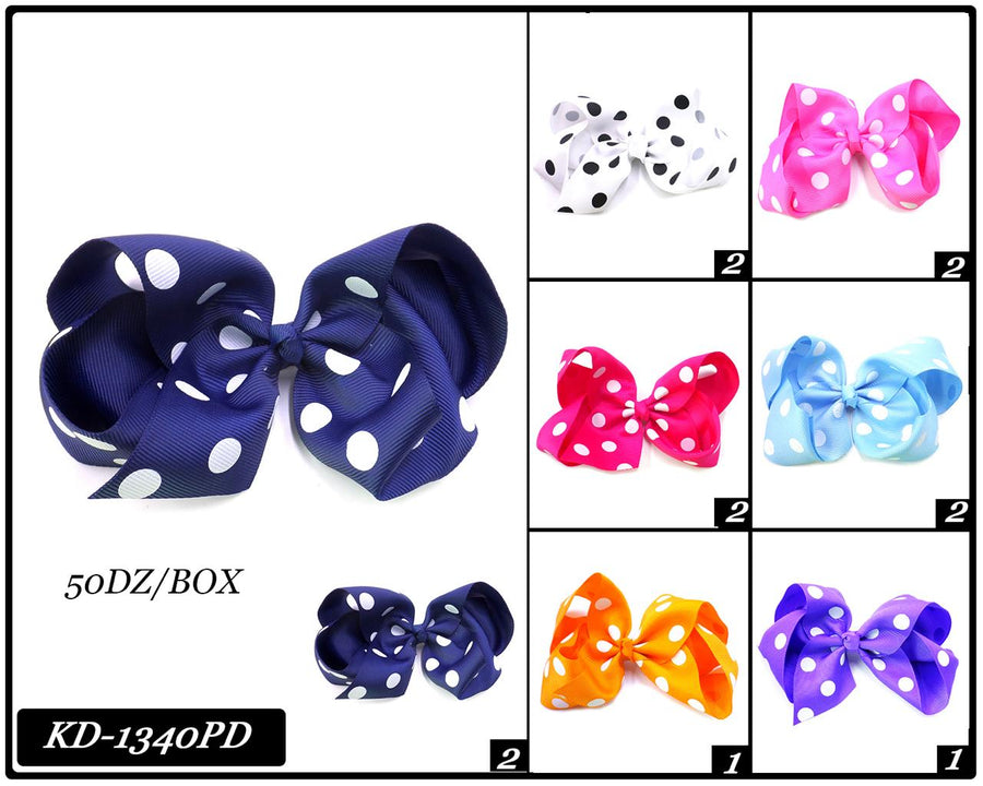 Polkadot Bow Alligator Clips