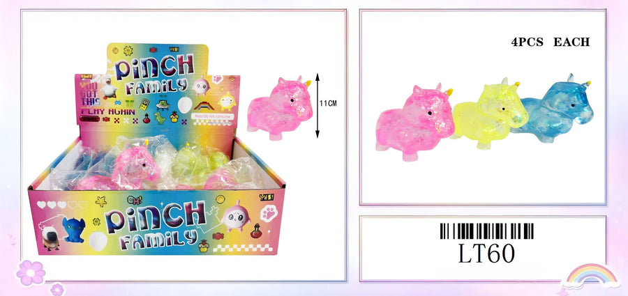 Unicorn Pinch Family Squish Toy