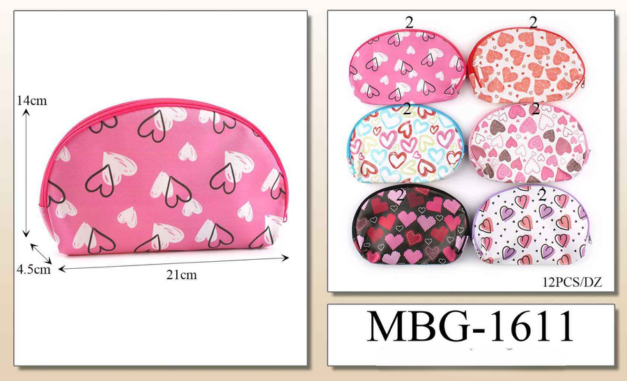 Heart Pattern Makeup Bag