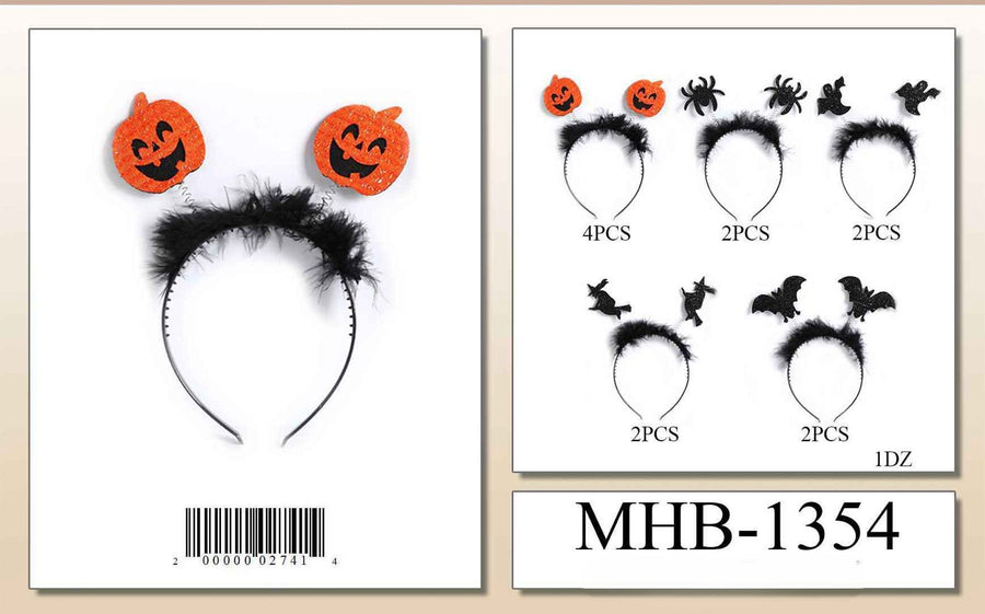 Halloween Feather Spring Headband