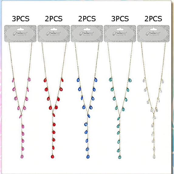 Crystal Necklace with Drop