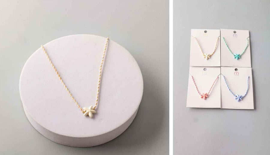 Ceramic Starfish Braid Necklace
