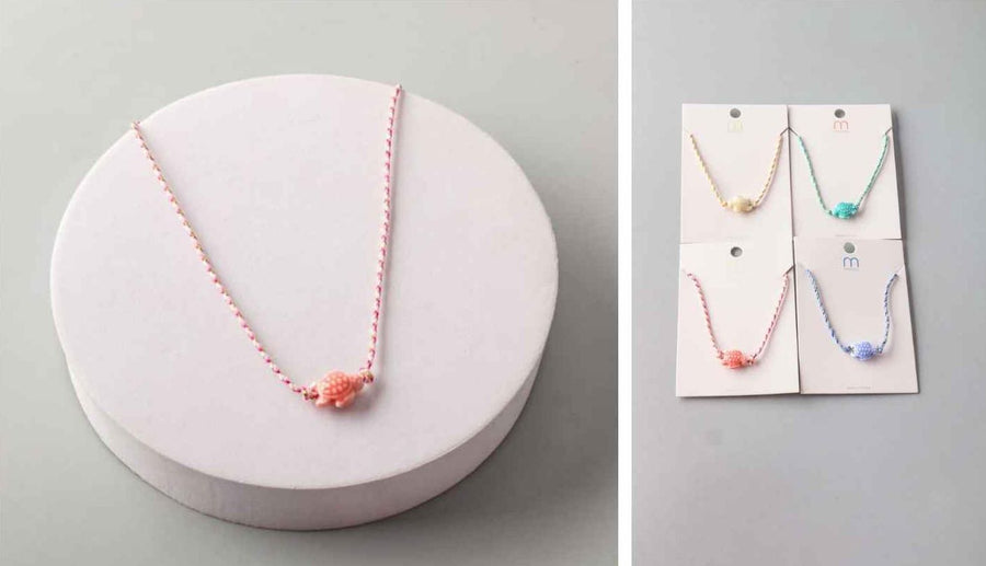 Ceramic Sea Turtle Braided Necklace