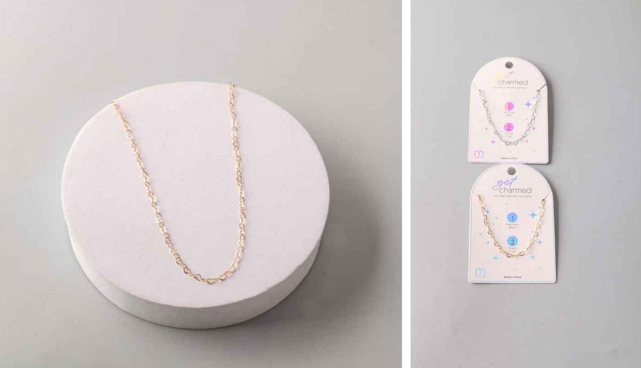 Thin Heart Chain Necklace