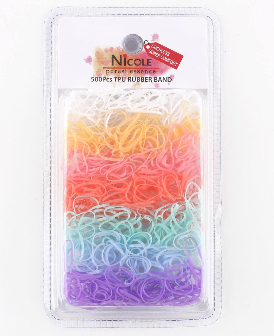 Colorful box of Hair Rubberbands