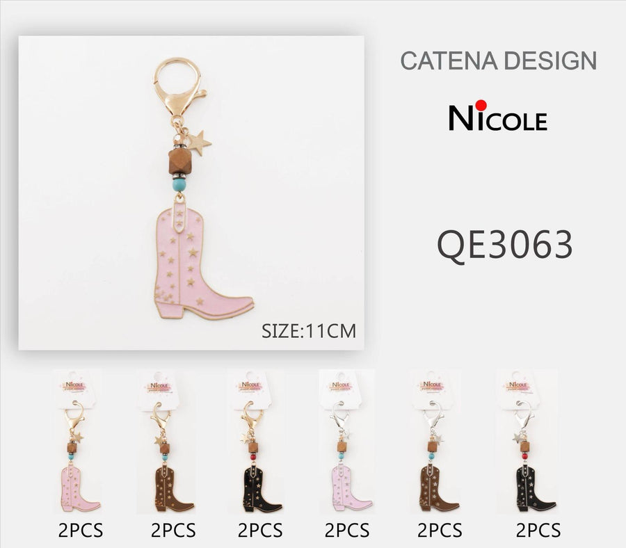 Cowboy Boot Dangle Keychain