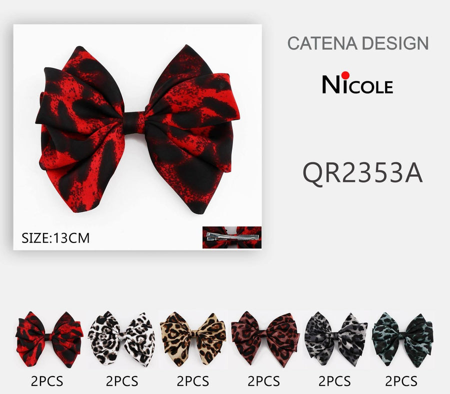 Leopard Bow Hair Clip