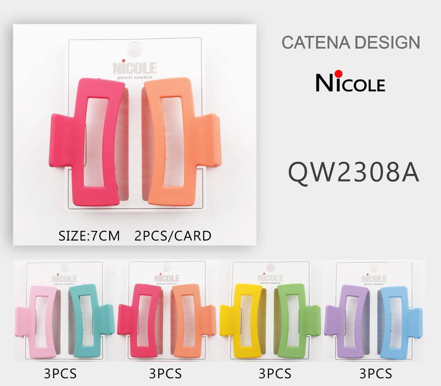 Pastel Rectangle Claw Clip