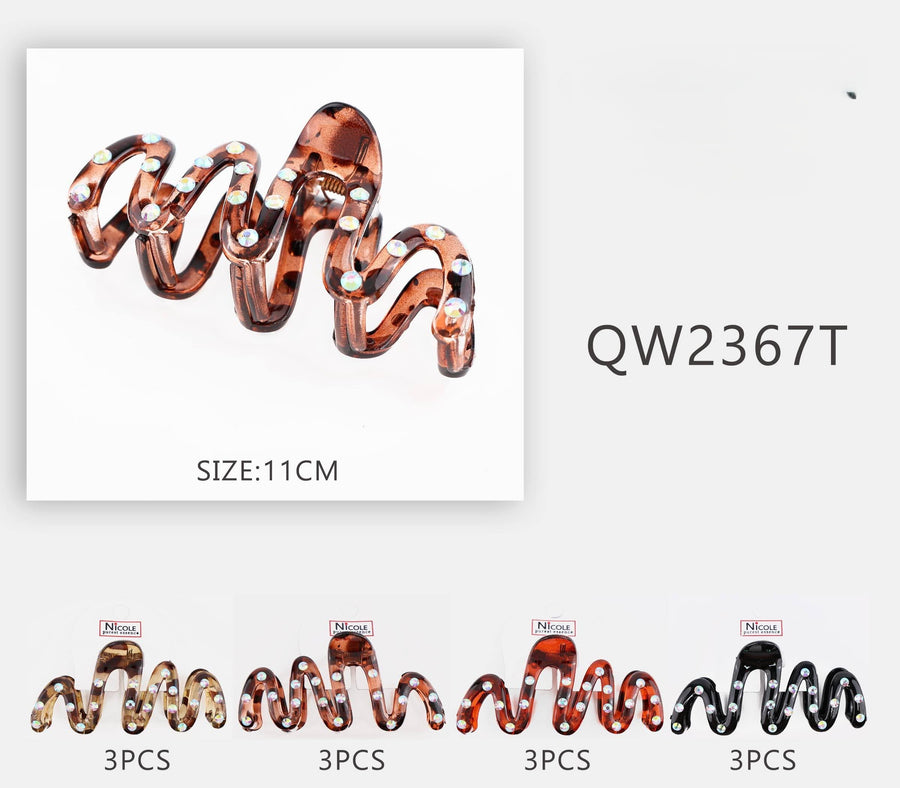 Rhinstone Squigle Claw Clip