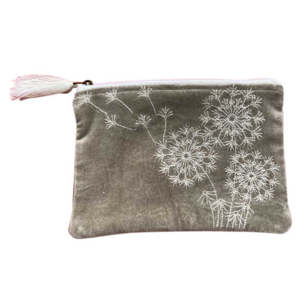Beige Dandelion Coin Purse