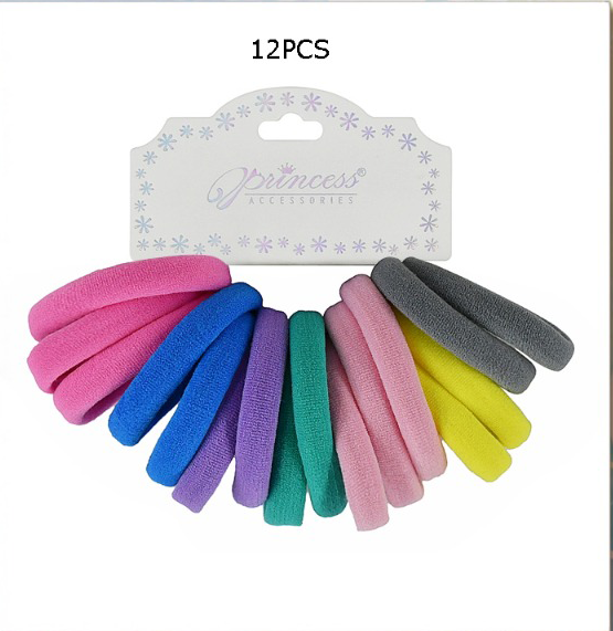 Soft Hair Ties, Pink to Gray Rainbow