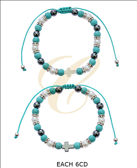 Turquoise Bracelet with Cross