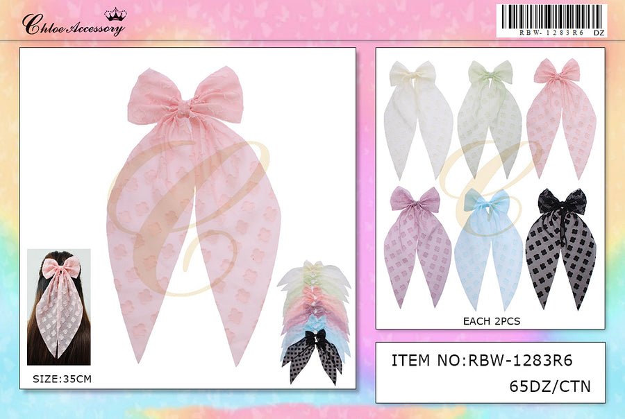 Long soft Bow Clover Pattern