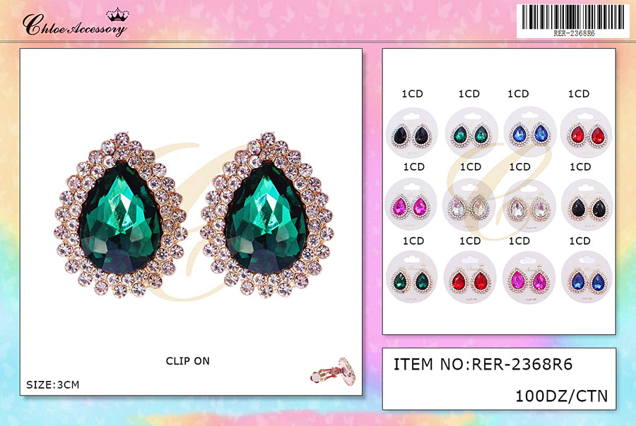 Teardrop Gem Earrings