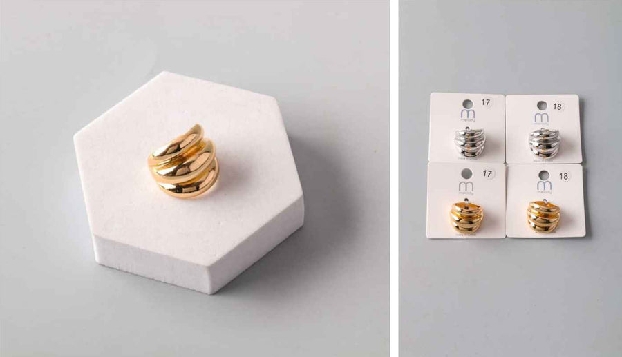 3 Tier Ring, Gold & Silver Mix Pack