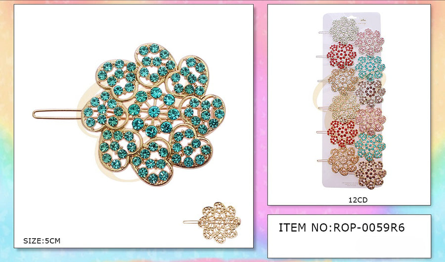 Rhinstone Flower Hair Clip
