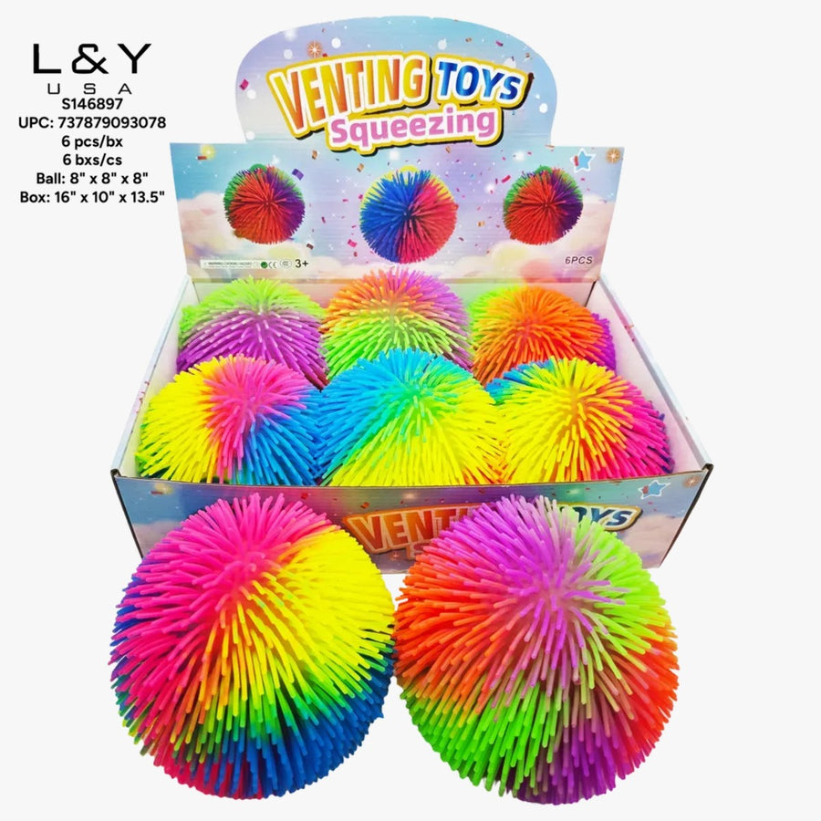 Large Rainbow Color Squishy Ball