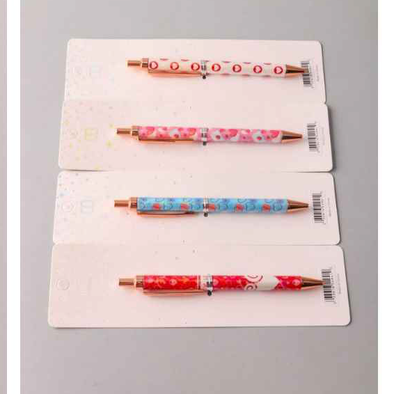 Colorful Heart Pens, 12 assorted