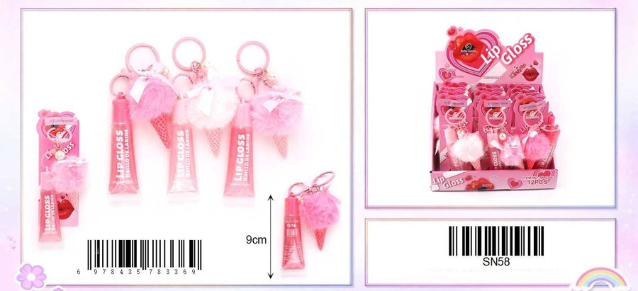 Lip Gloss Ice Cream Keychain