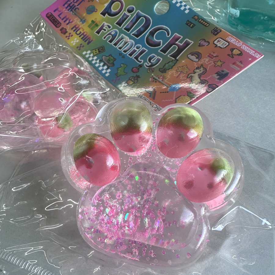 Iridescent Pink Paw Squishies