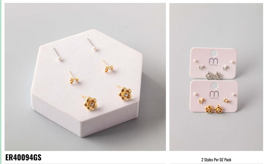 Mini Flower Stud Earring Set