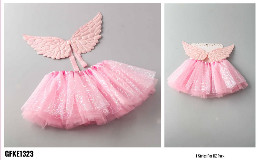 Heart Angel Pink Tutu Costume Set