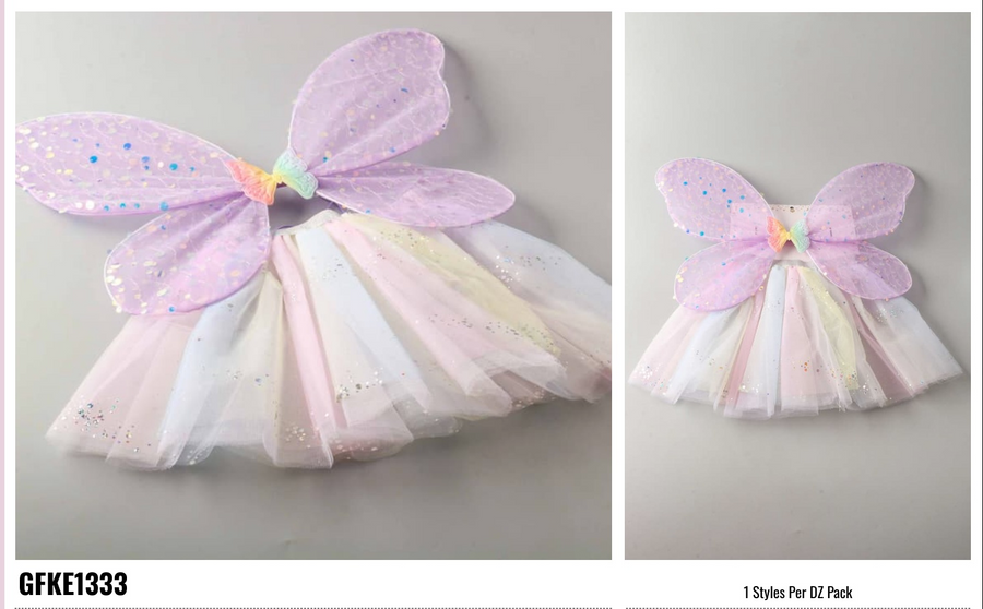 Sparkle Fairy Purple Rainbow Tutu Costume Set