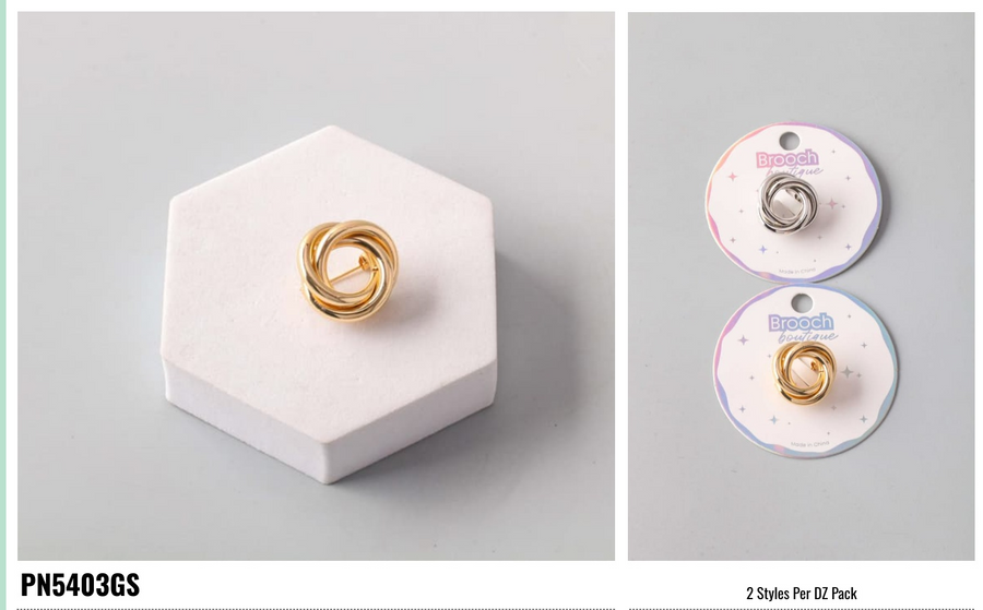 Interlaced Ring Brooch