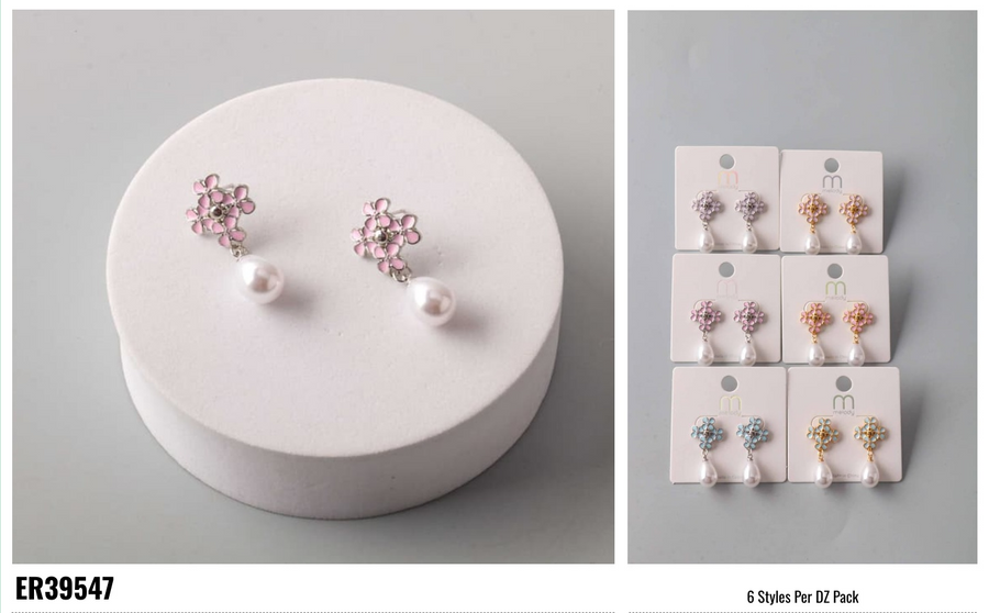 Pearl Drop Blossom Earring