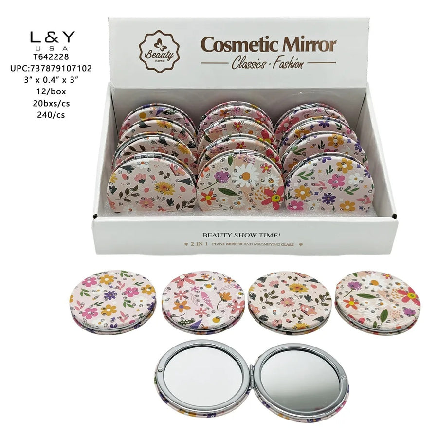 Flower Pattern Hand Mirror