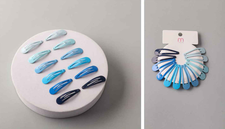 Shades of Blue Hair Clips