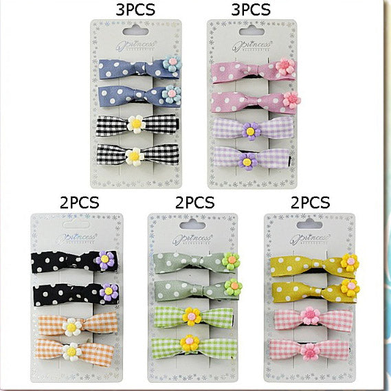 Plaid and Polkadot Bow Clips