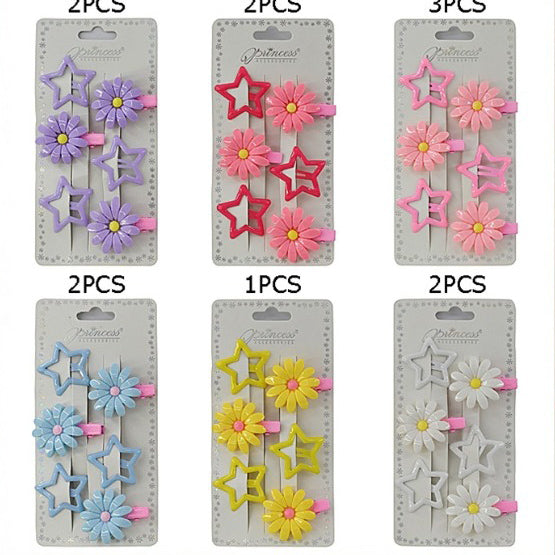 Flower and Star Hair Clip Sets