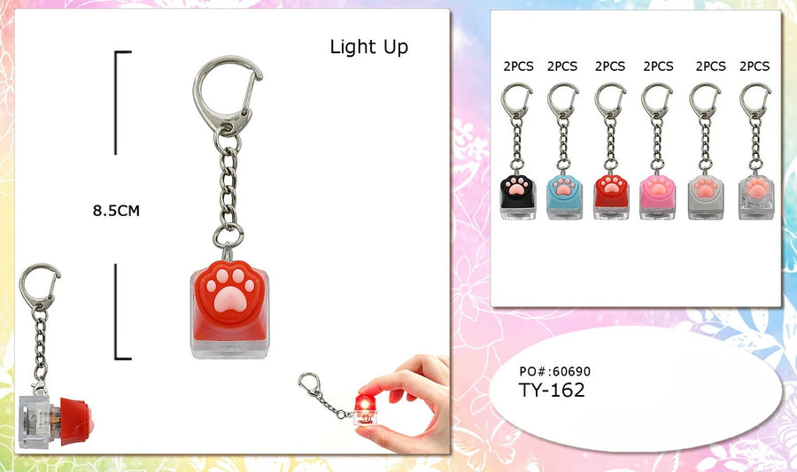 Key Cap Paw Print Sensory Keychain
