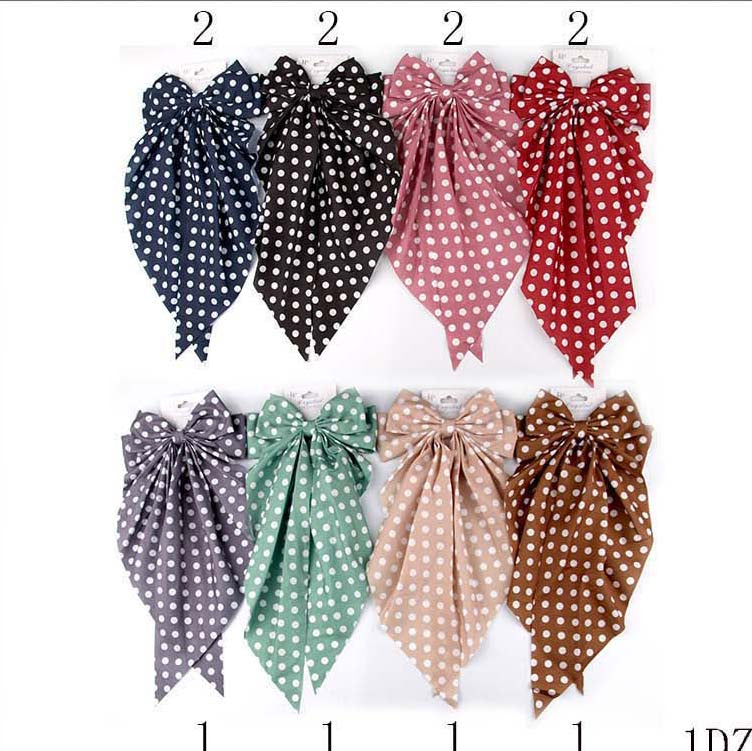 Long Soft Polkadot Headbands
