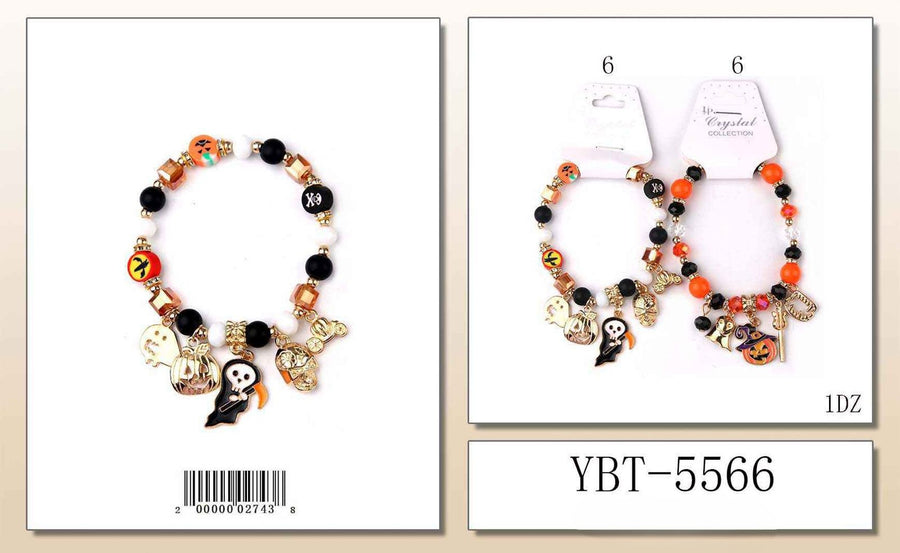 Halloween multi charm and Bead Bracelet Style 1