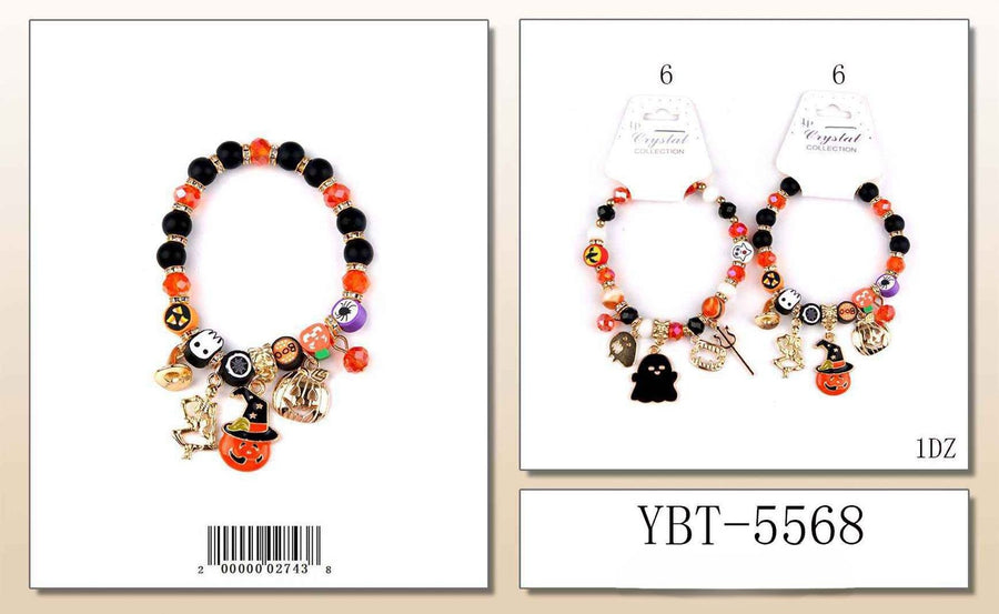Halloween multi charm and Bead Bracelet Style 2