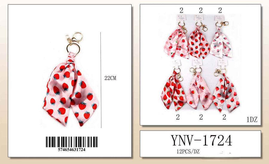 Crystal Collection  Strawberry  Tie Keychain